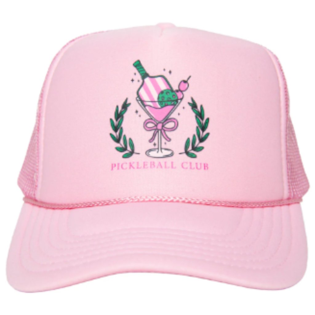 Pink Martini Foam Trucker Hat Pickleball Club Vibe Foam Mesh Club Style Hat Cap
